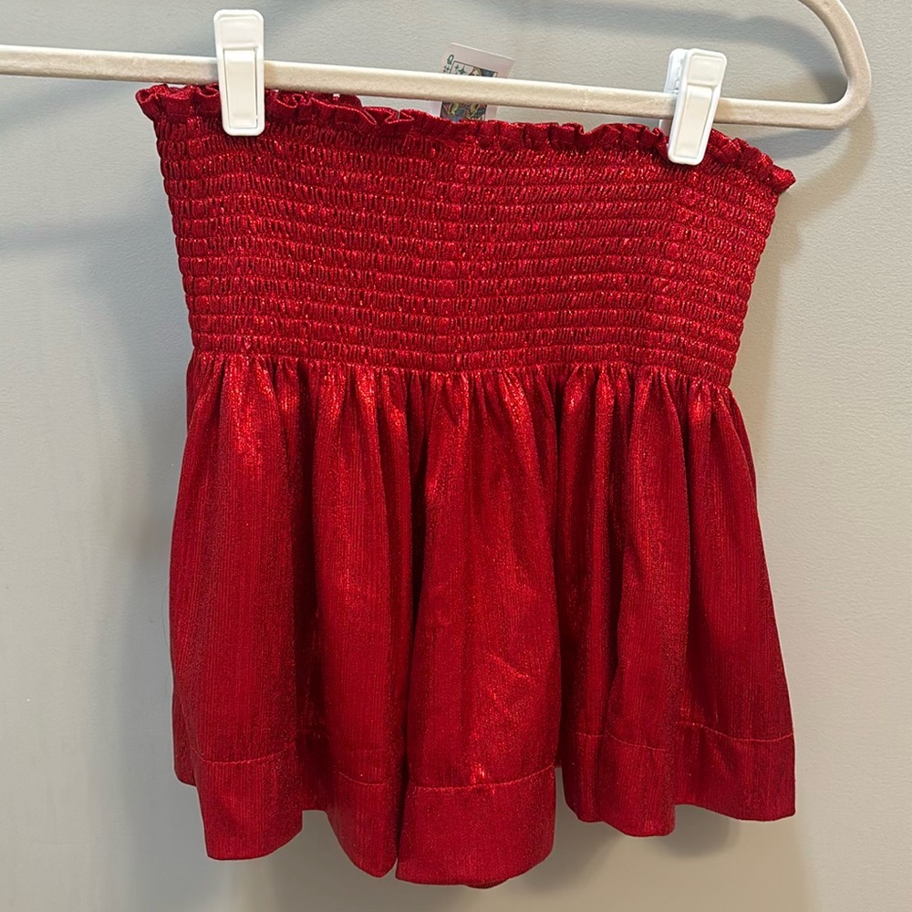 Red queen of sparkles shorts